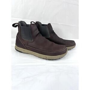 Duluth Trading Co Wild Boar Comfort Brown Leather Chelsea Ankle Pull On Boots 12